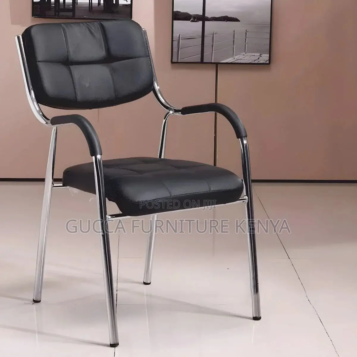 Mid Back Leather Catalina Visitor Office Chair