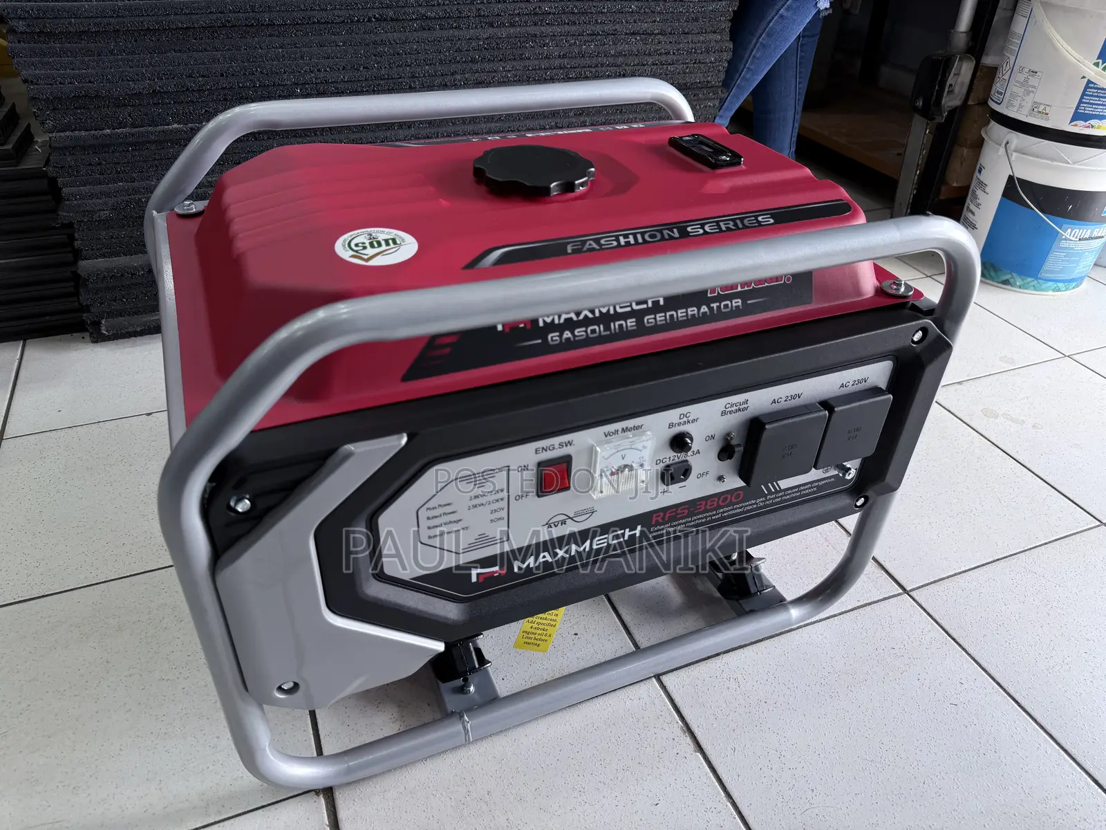 Maxmech 2.5kva Petrol Generator (2.8kva Max) – Avr | 230v | Rfs-3800