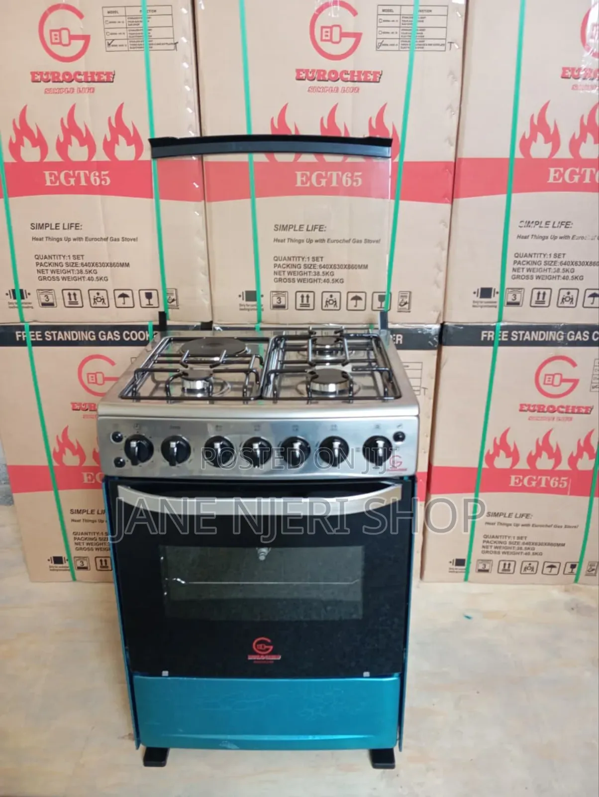 60*65 Eurochef Free Standing 3 +1  With Electric  Oven