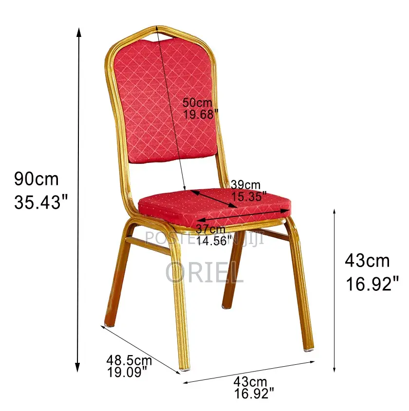 Conference Chairs; Red Contract-Grade Banquet Conference Chairs