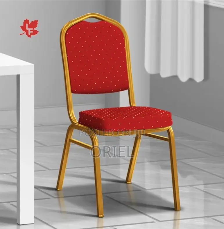 Conference Chairs; Red Contract-Grade Banquet Conference Chairs