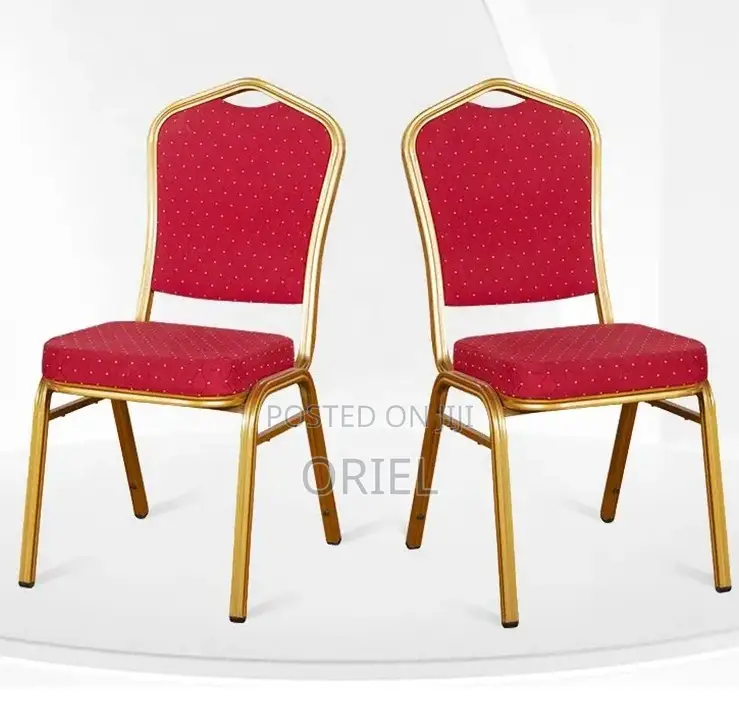 Conference Chairs; Red Contract-Grade Banquet Conference Chairs