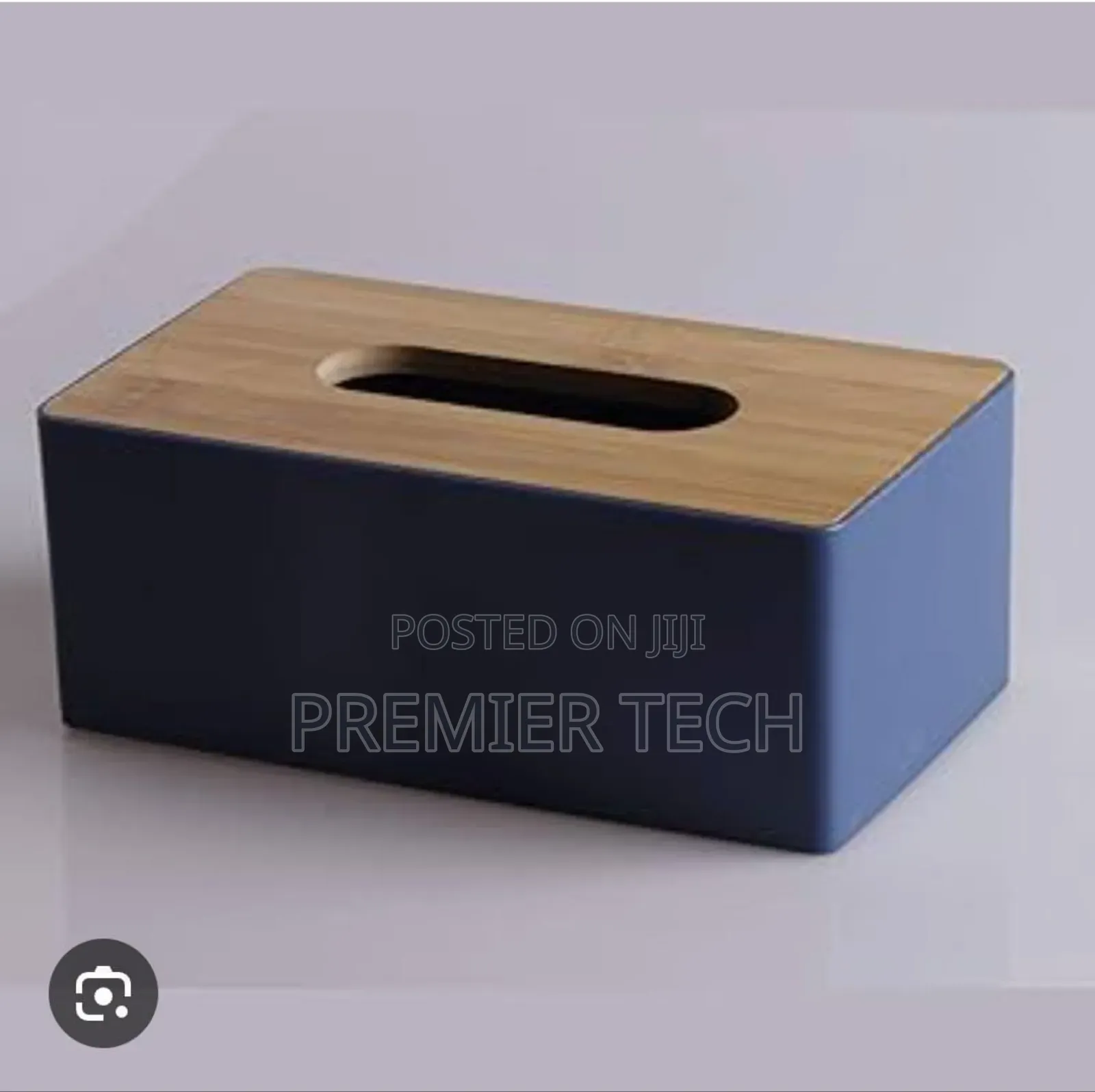 * Tissue Box With Bamboo Lid
