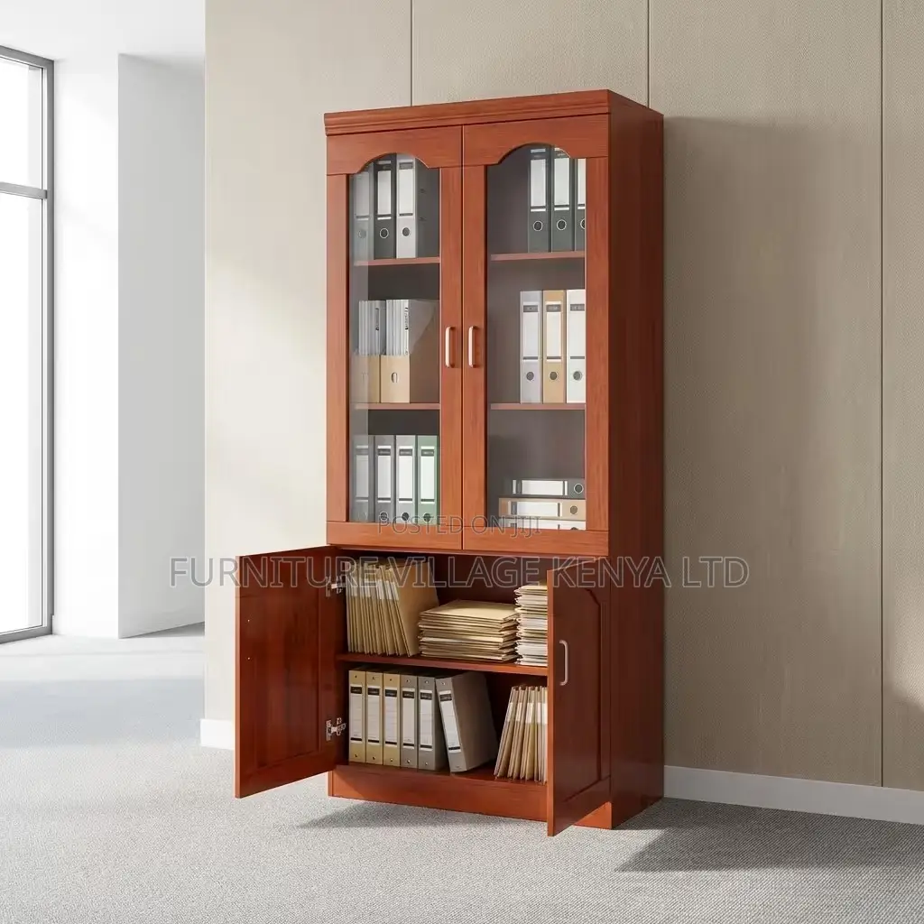 Office Cabinet; 2 Door Mahogany File Cabinet