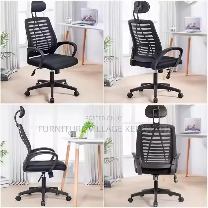 Office Chair; Ergonomic Headrest Office Seat