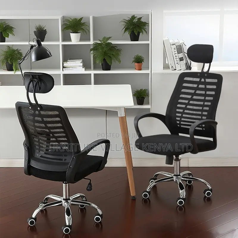Office Chair; Ergonomic Headrest Office Seat