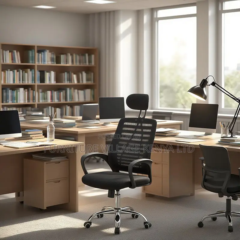 Office Chair; Ergonomic Headrest Office Seat