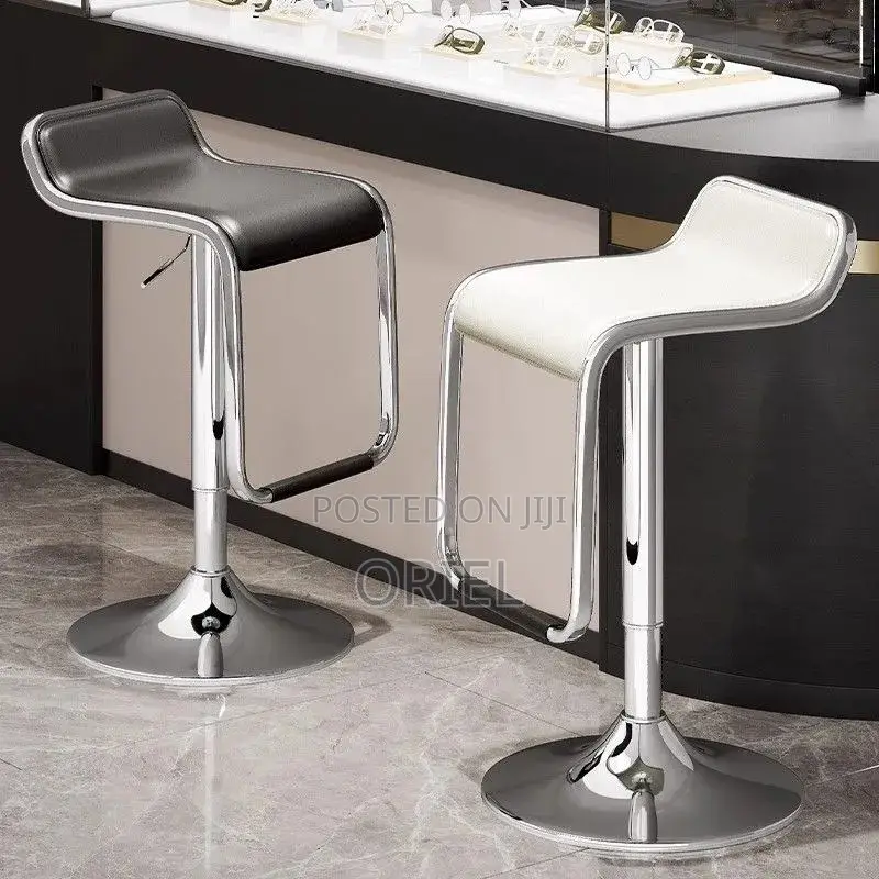 Modern Counter Barstool : Adjustable Height Aluminium Frame Barstool