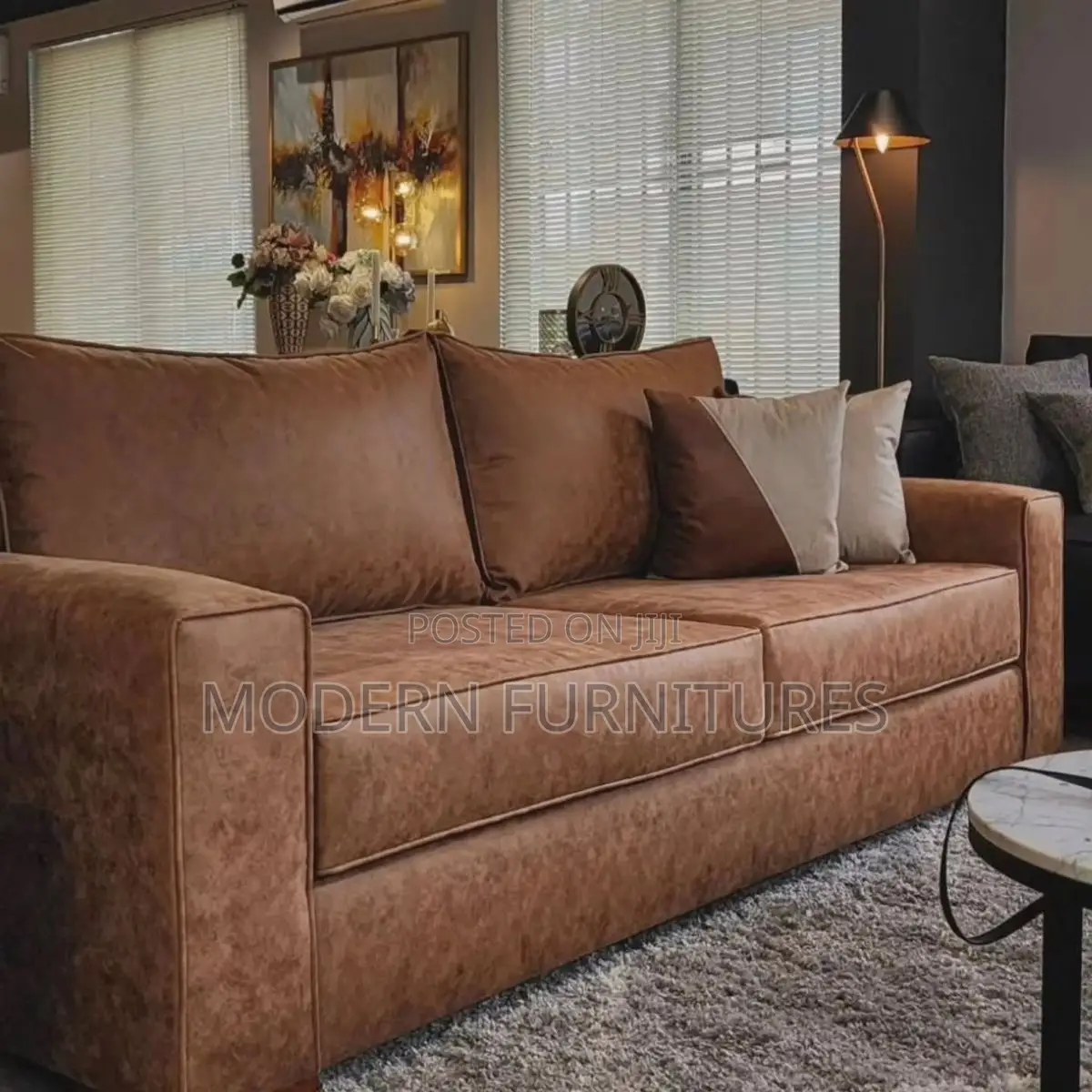 Classy Brown 3 Seater Sofa/3 Seater Sofa