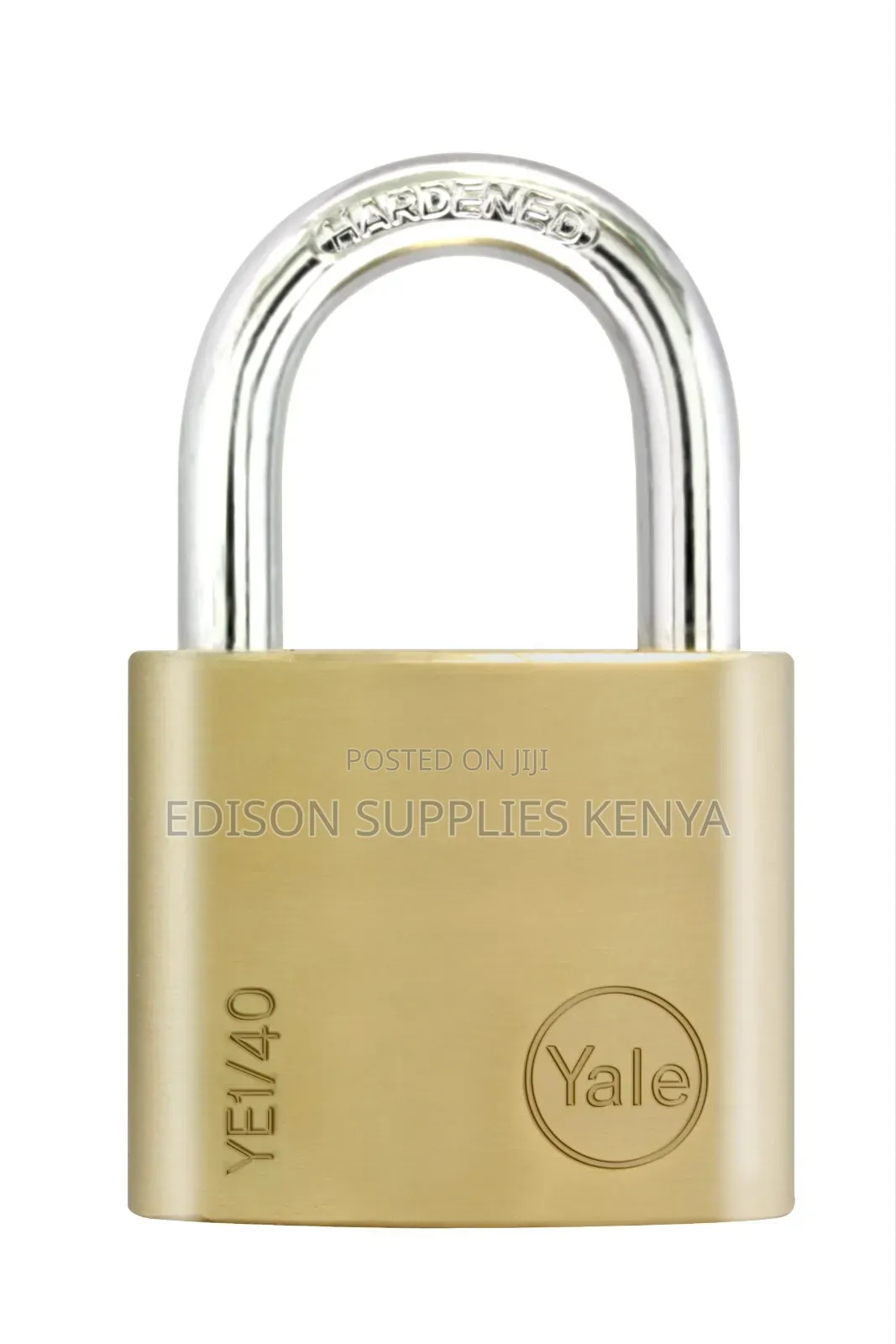 Yale Padlock 40mm Brass Essential Padlock 3 Keys Safe Security