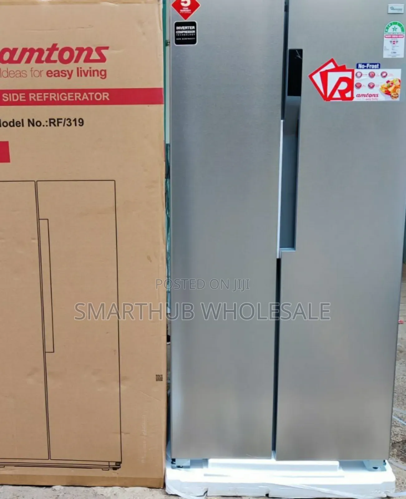 Ramtons Side by Side Fridge No Frost 430litres Rf319