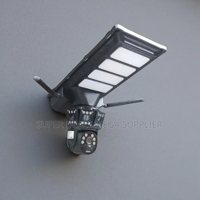 2 in 1 12mp 4g PTZ Rotating Dual Lens Solar Camera Solar Street Light