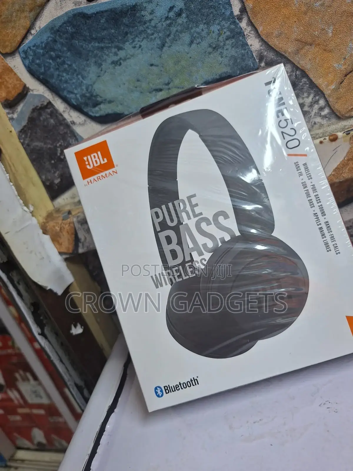 JBL 520 Wireless Headphones Pure Bass Bluetooth 27h