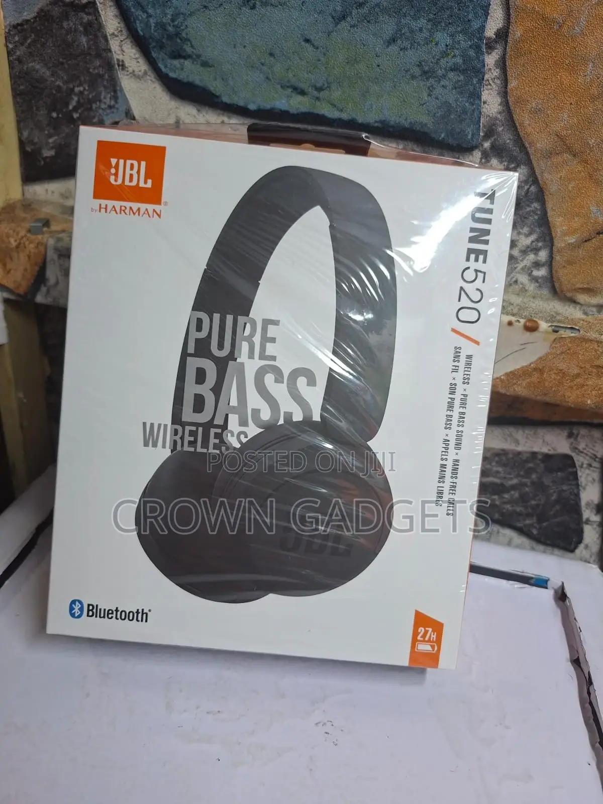 JBL 520 Wireless Bluetooth Headphones 27h Battery