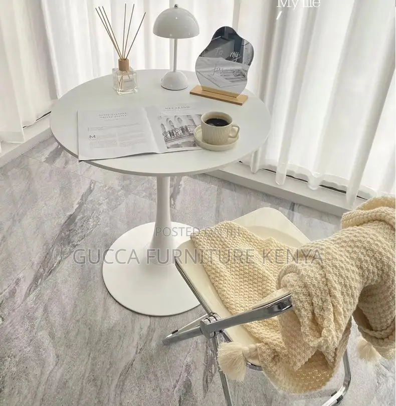 Round Luxury Marble Home Office Dining Table