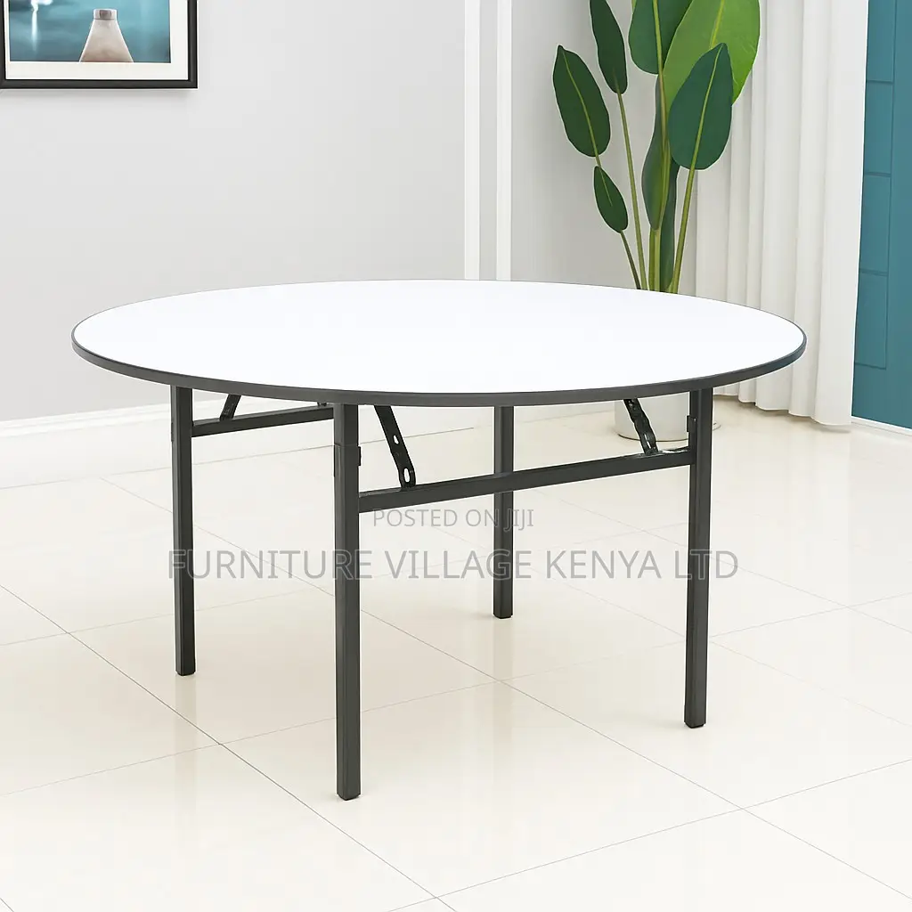 Office Table: Folding Round Plastic Banquet Table