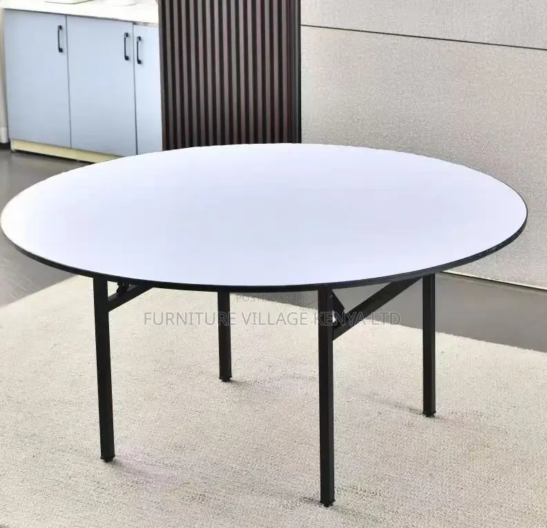 Office Table: Folding Round Plastic Banquet Table
