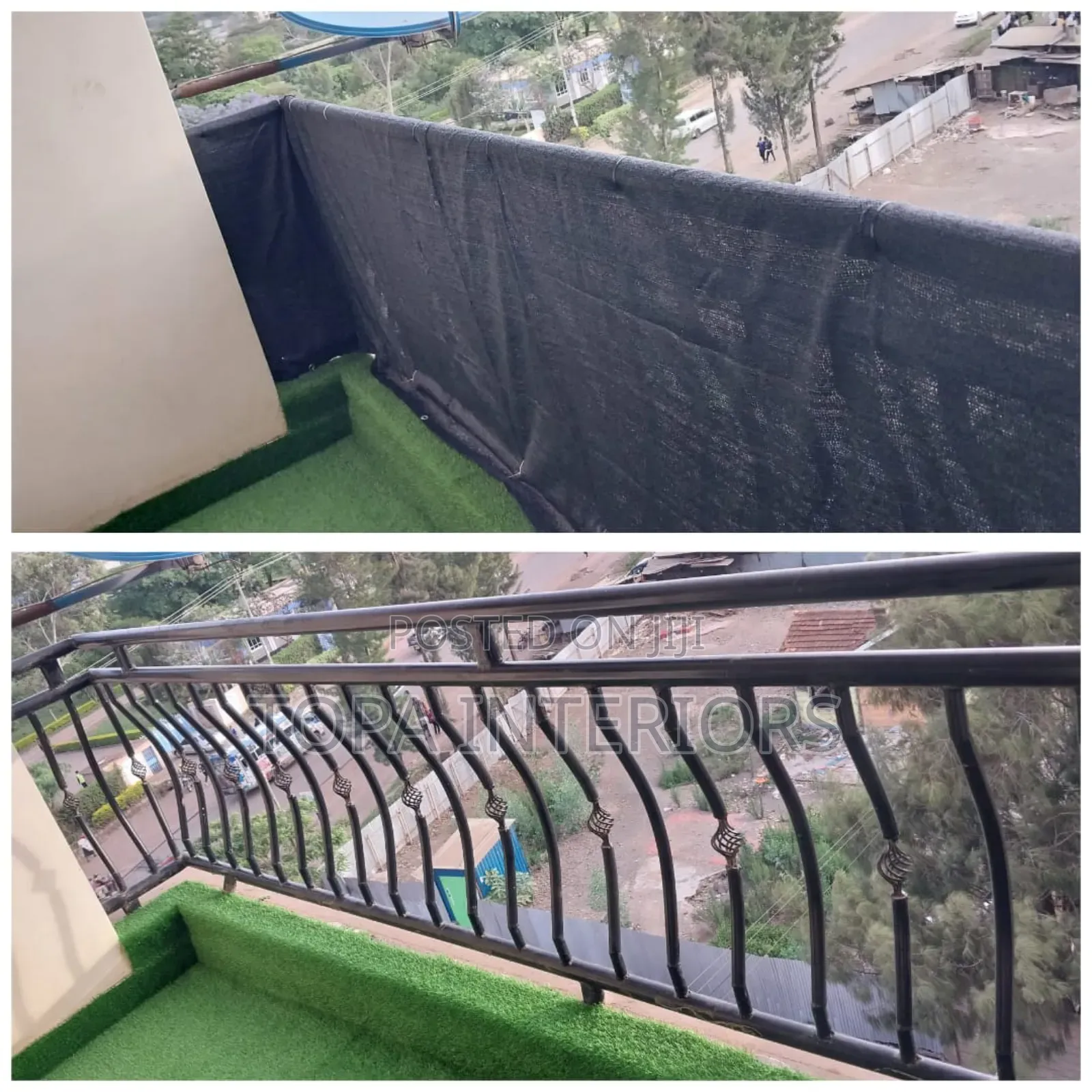 Visibility Blockage 1mx5m Canvas Balcony Privacy Shield