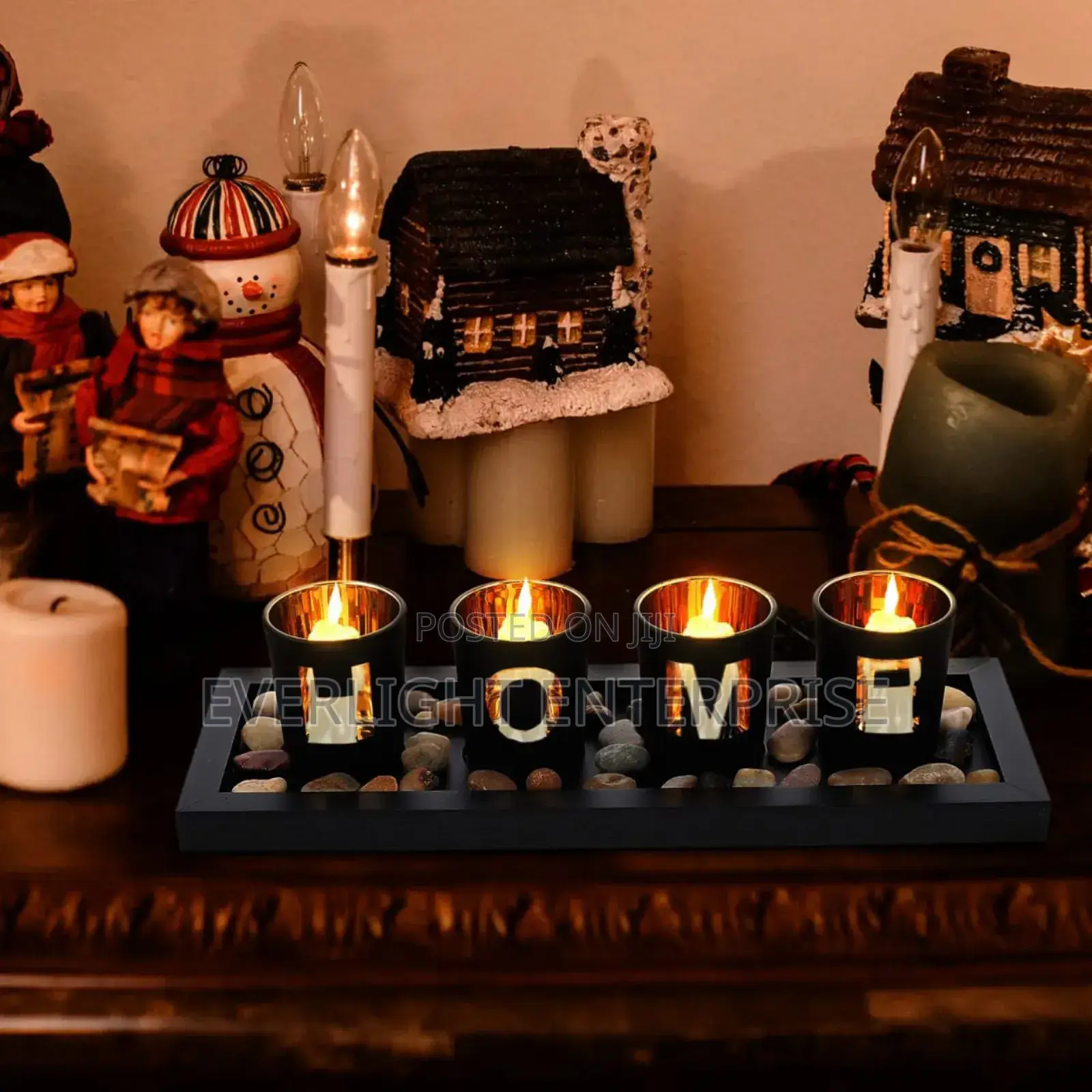 Home Brand 4 Pc Glass Candle Holder