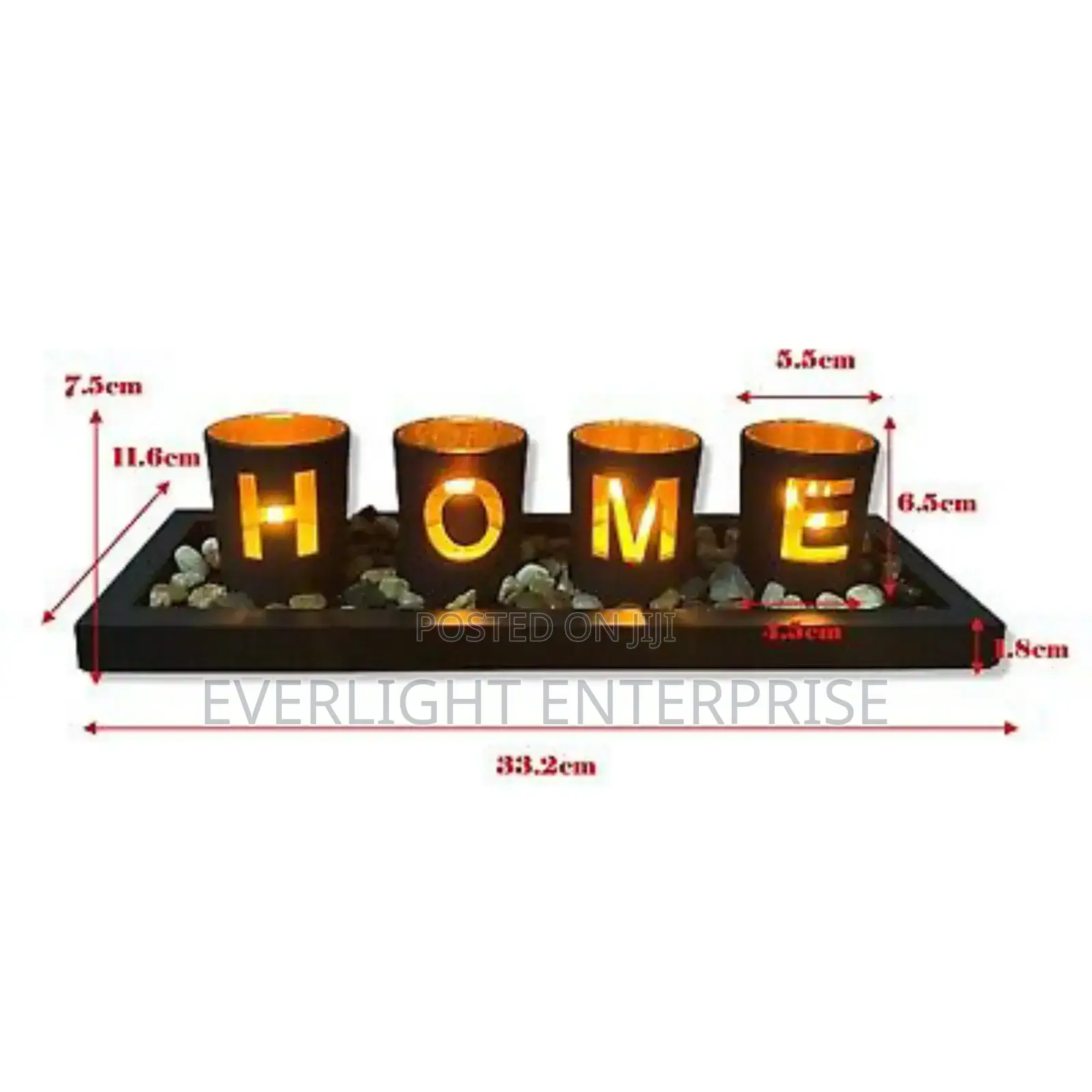 Home Brand 4 Pc Glass Candle Holder