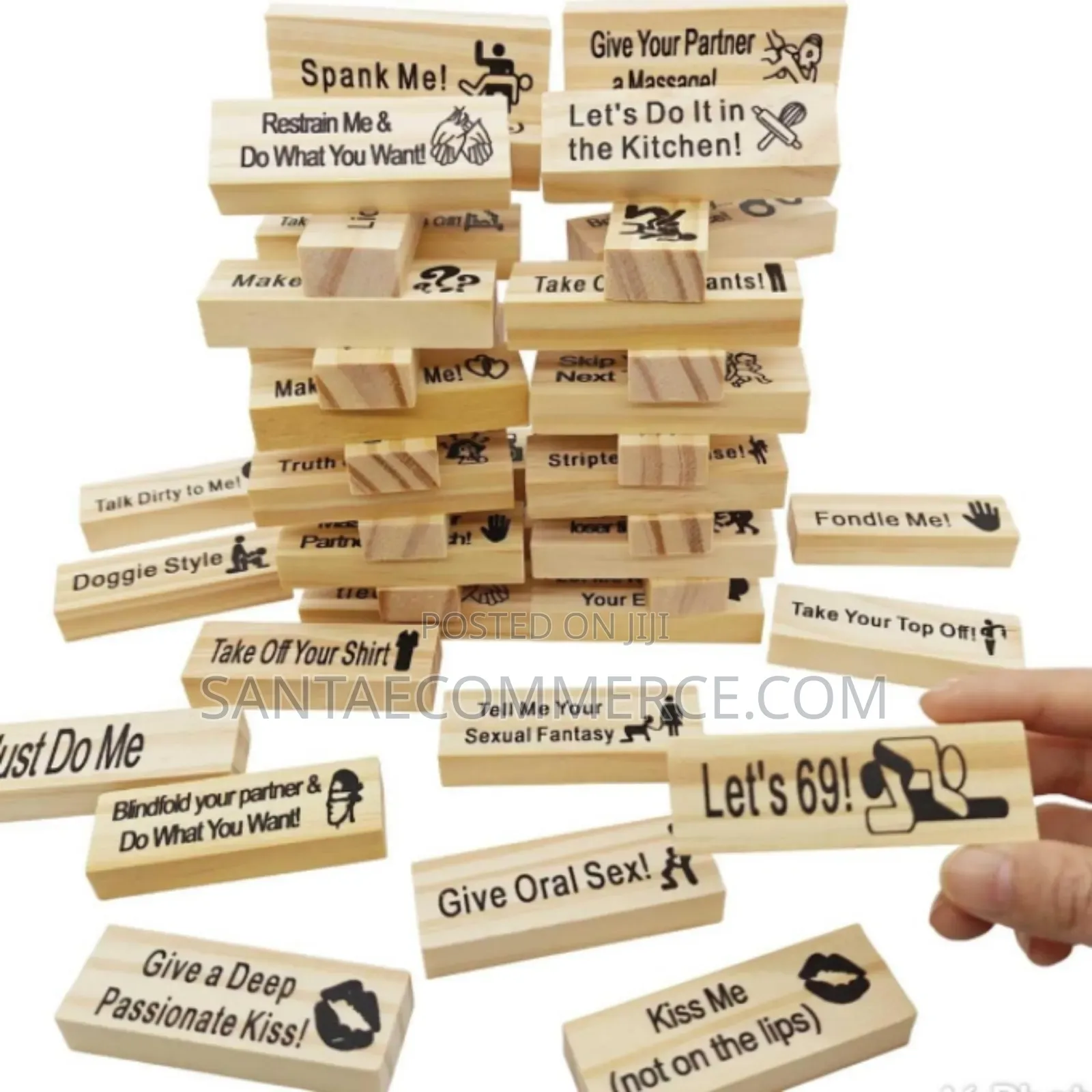 Couples Game Jenga Building Block Naughty Block Tower Adult Game