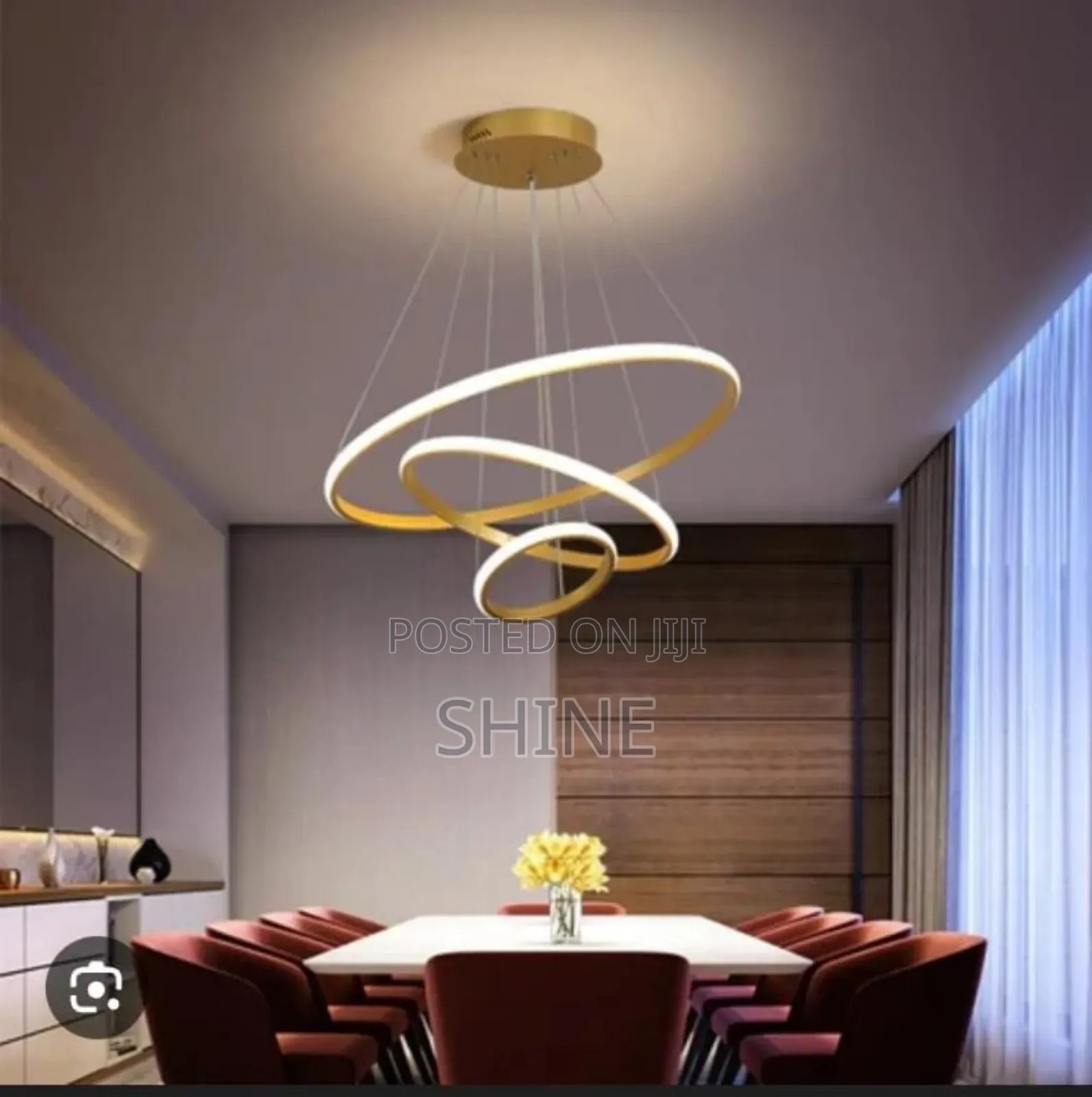 Modern 3 Ring Led Chandelier