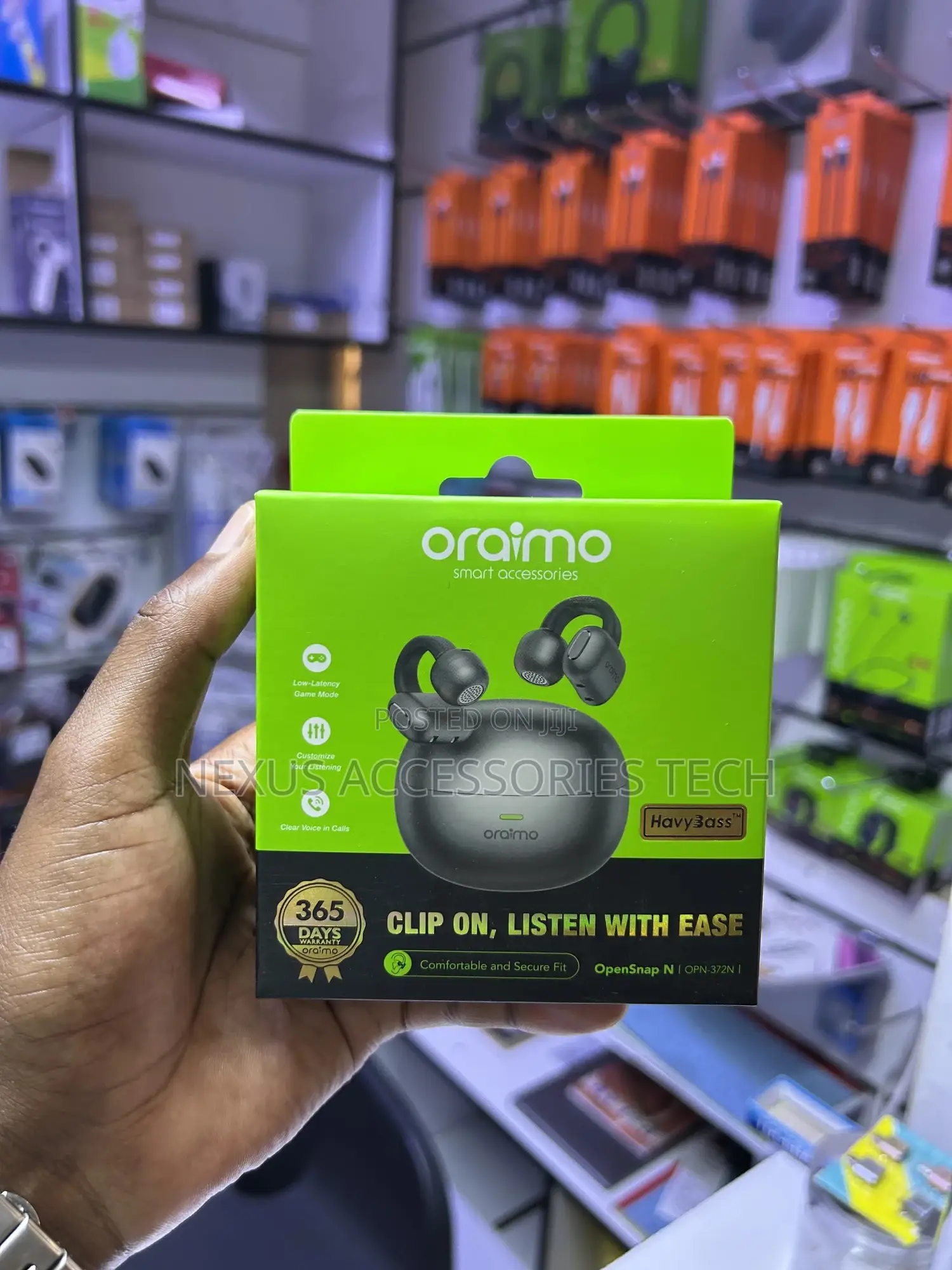 Oraimo Opensnap Opn-372n Clip-on Wireless Earbuds – Open Ear Bluetooth