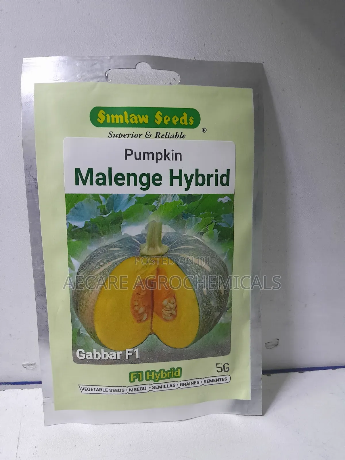 Malenge Gabbar F1 Hybrid Pumpkin Seeds 5g,25g, 50g