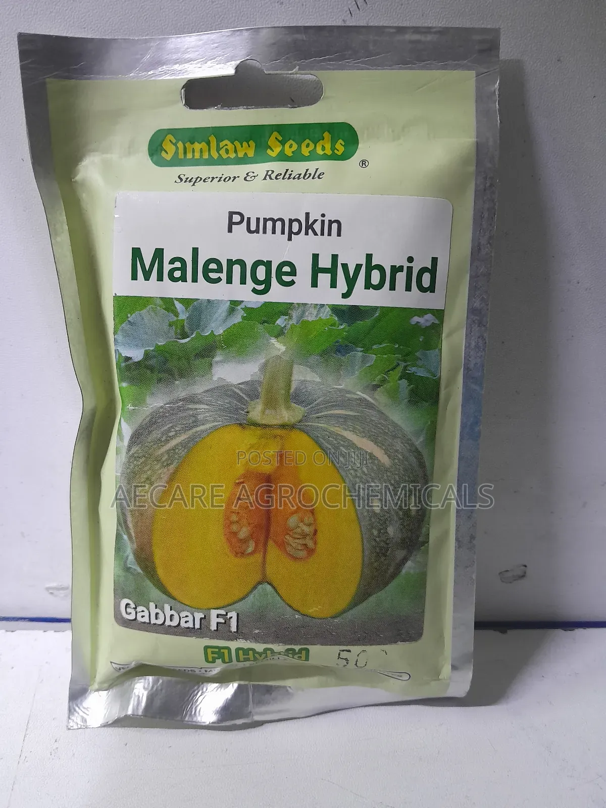 Malenge Gabbar F1 Hybrid Pumpkin Seeds 5g,25g, 50g