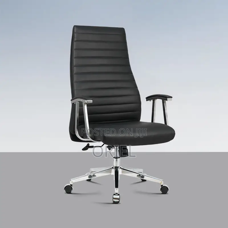 Office Chair : Executive High-Back Swivel Modern Leather Chair