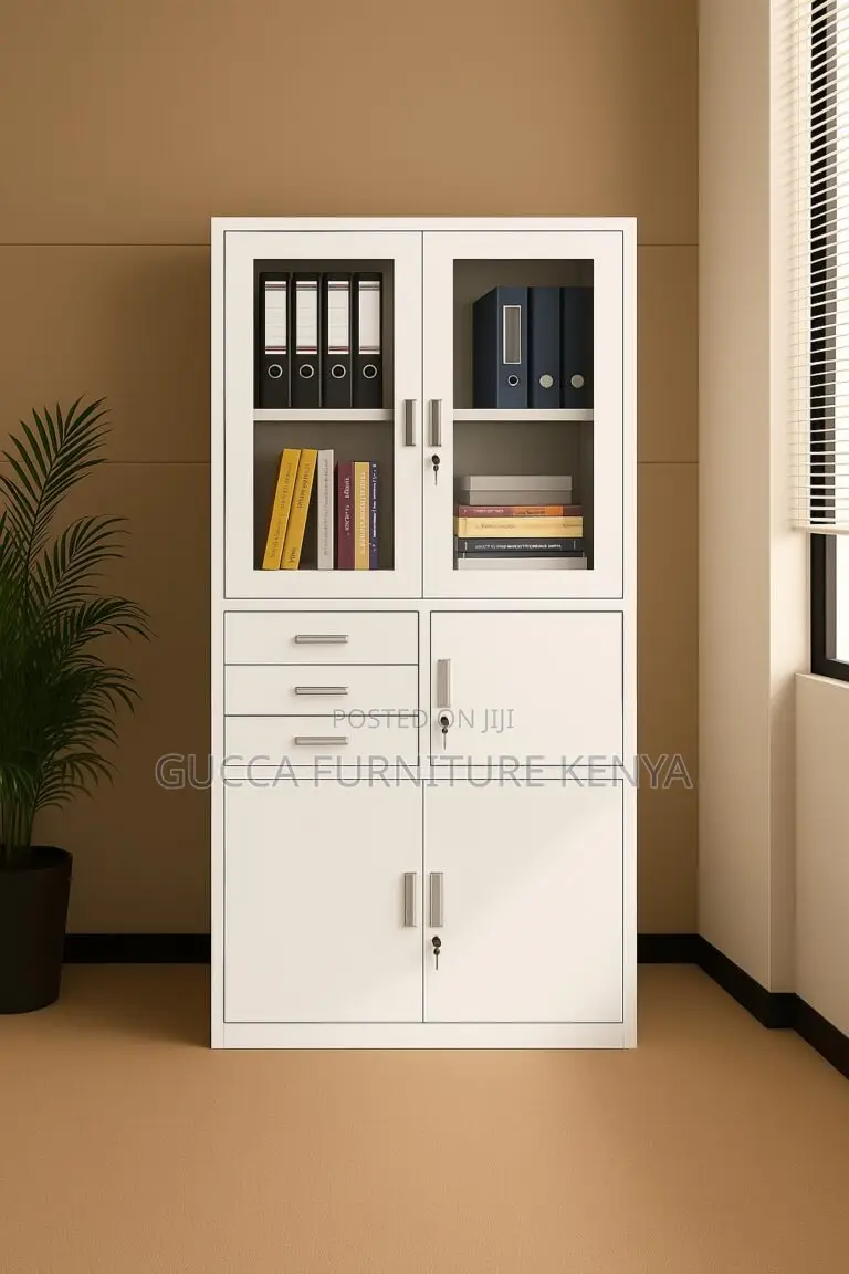 Modern 2-door Office File Cabinet With Safe