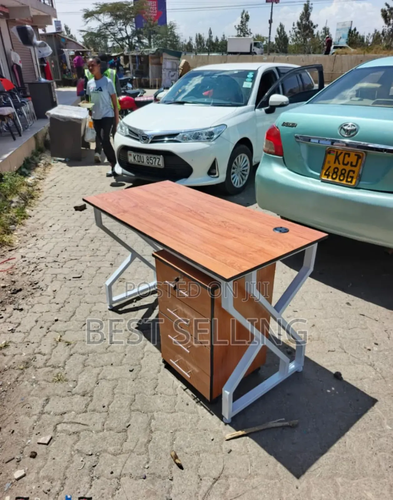 Office Table and Pedestal