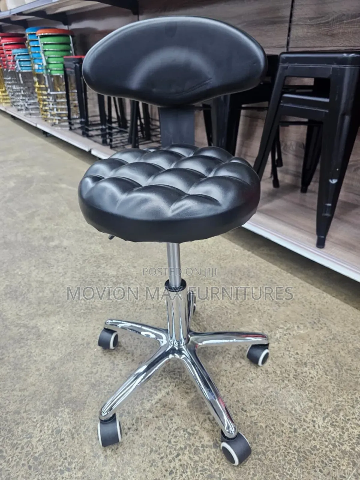 Black Adjustable Stool