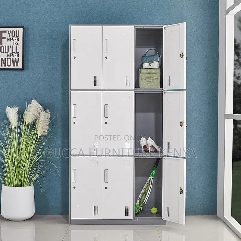 9-locker Metallic Home Office Storage Cabinet