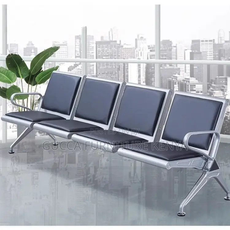 4-seater Padded Reception Waiting Bench