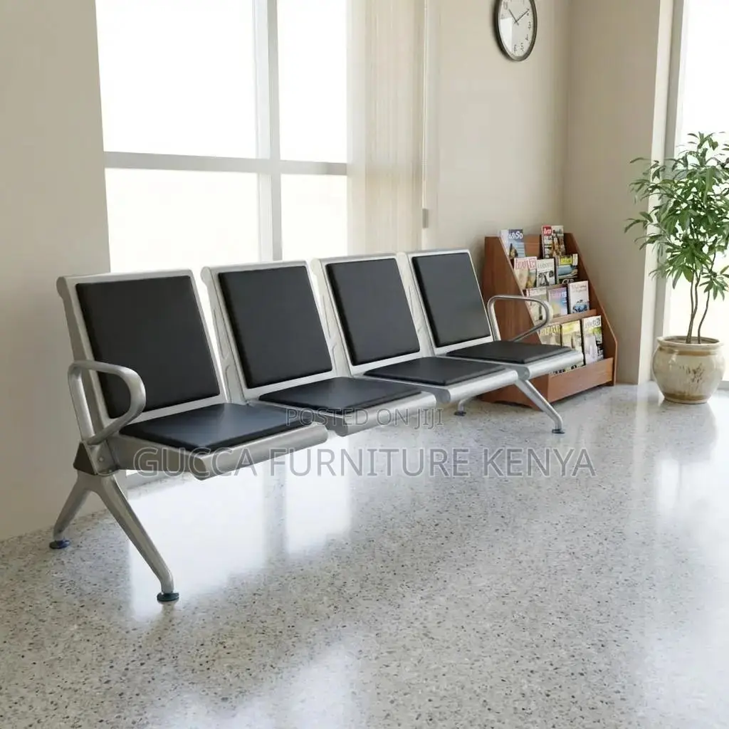 4-seater Padded Reception Waiting Bench