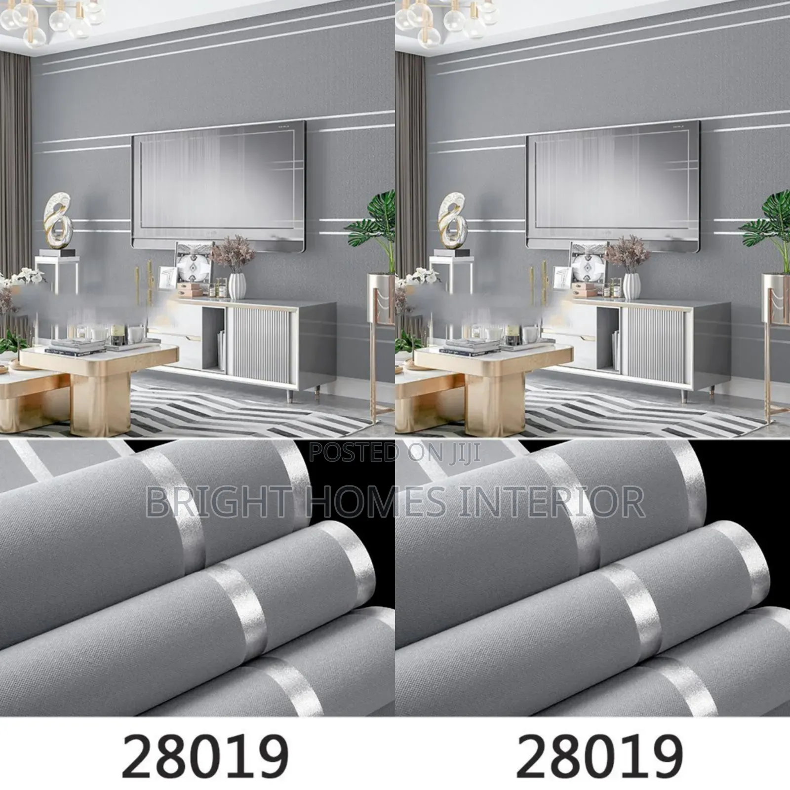 Dark Grey Silver Lines Wallpaper