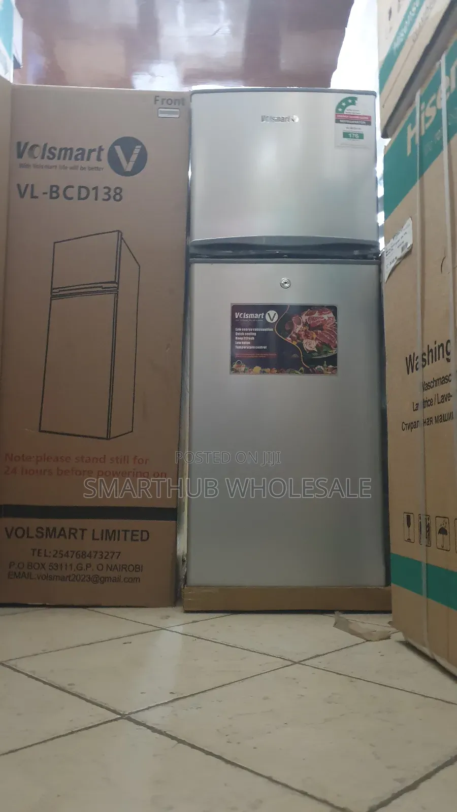Volsmart- 138l Volsmart Mini Double Door Direct Cool Fridge