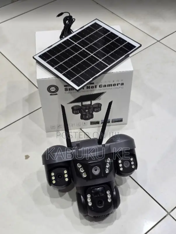 Solar V380 Triple Lens Three Screens Camera Solar Powered