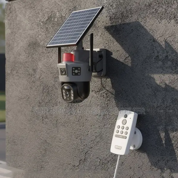 Rechargeable Battery 4g PTZ Dual Lens Loud Siren Alarm Solar Camera