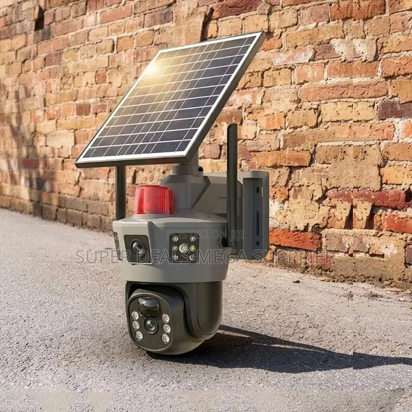 Large Capacity Battery 4g PTZ Dual Lens Loud Siren Alarm Solar Camera