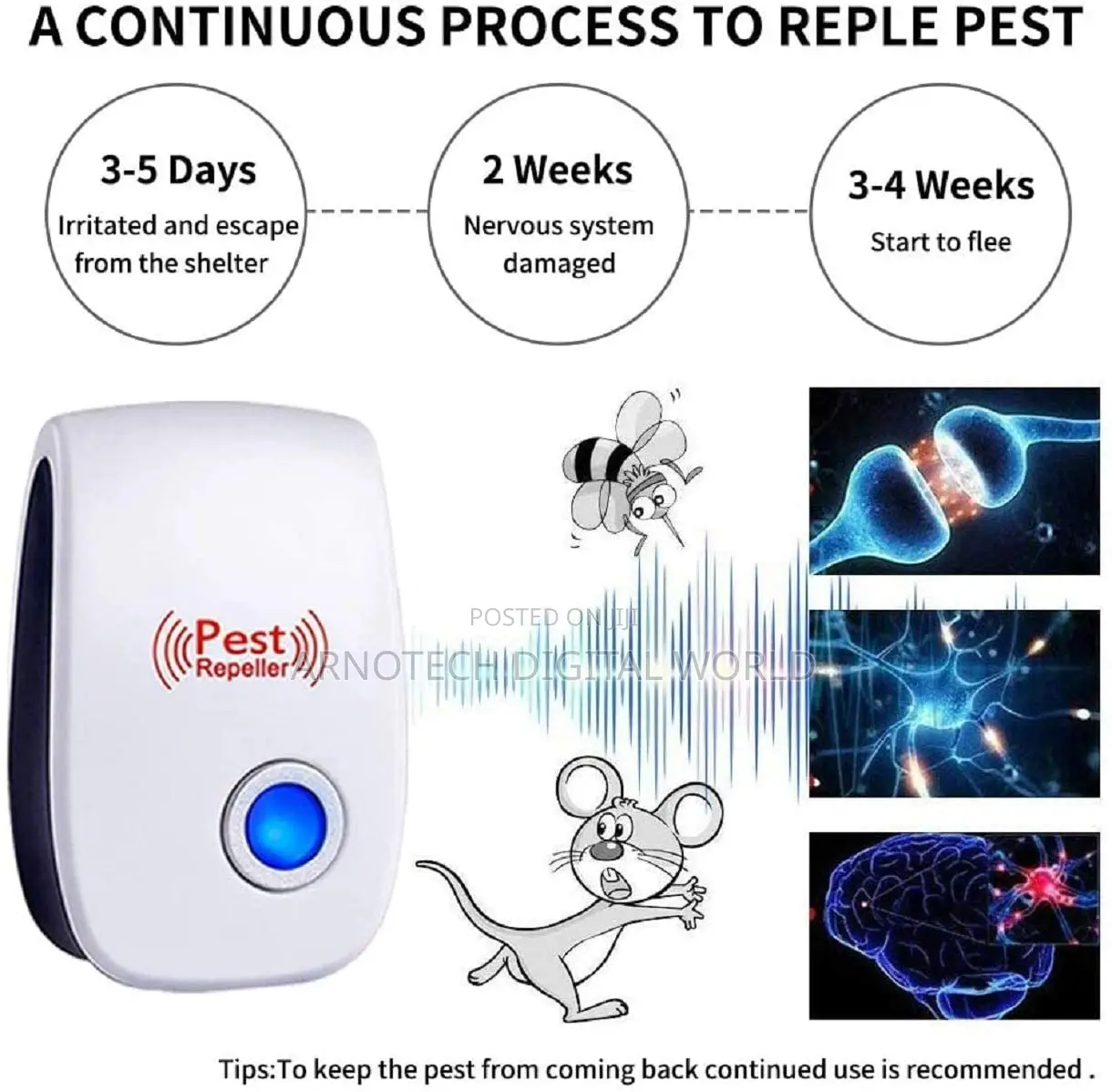 Electronic Plug In Indoor Pest Repellant