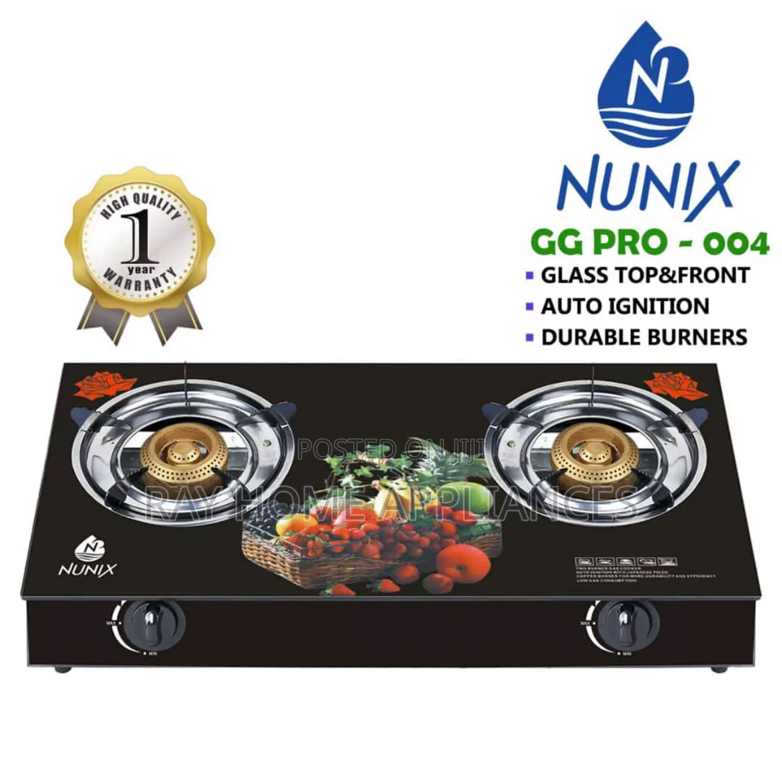 2burner Glass Top Nunix