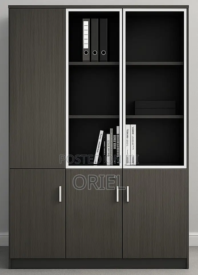 Office Cabinets; Modern Executive 3-Door Office Organizer