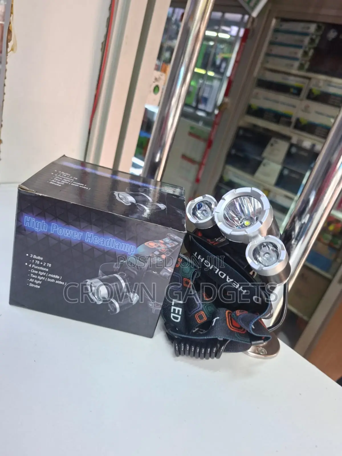 Super Bright 3 Bulb Headlamp Usb Rechargeable Zoom