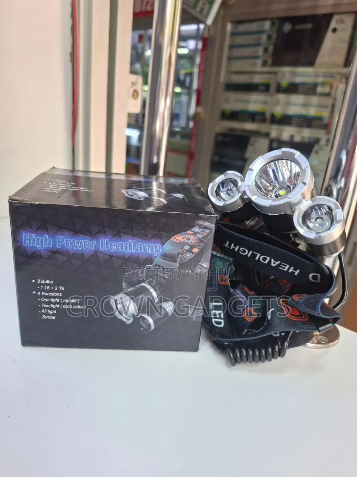 Super Bright 3 Bulb Headlamp Usb Rechargeable Zoom