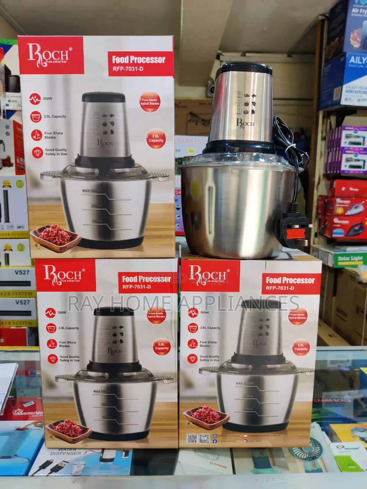300w 3litres Roch Food Processor/ Chopper