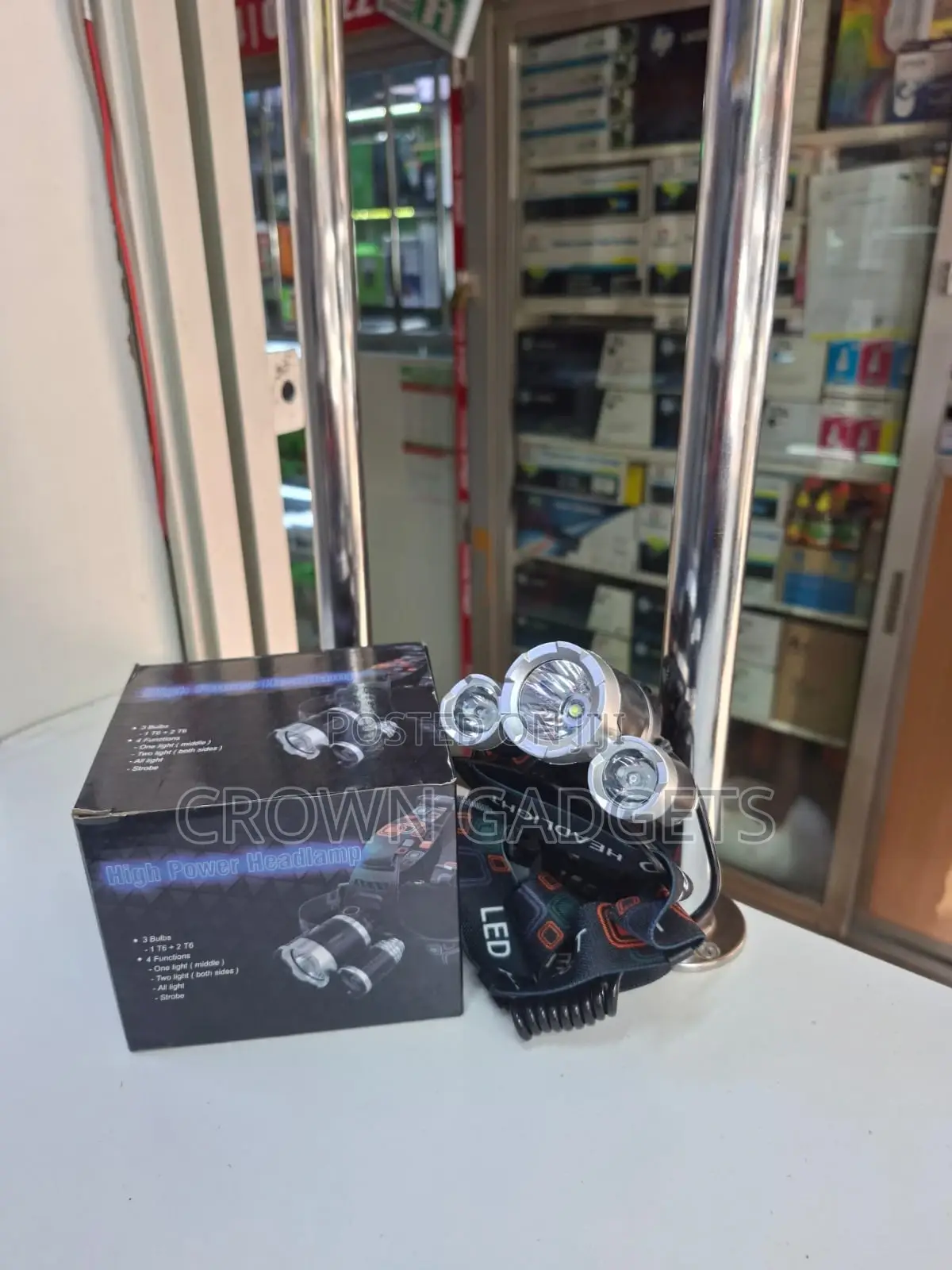 Adjustable Focus Headlamp 3 Led Head Torch With Battery