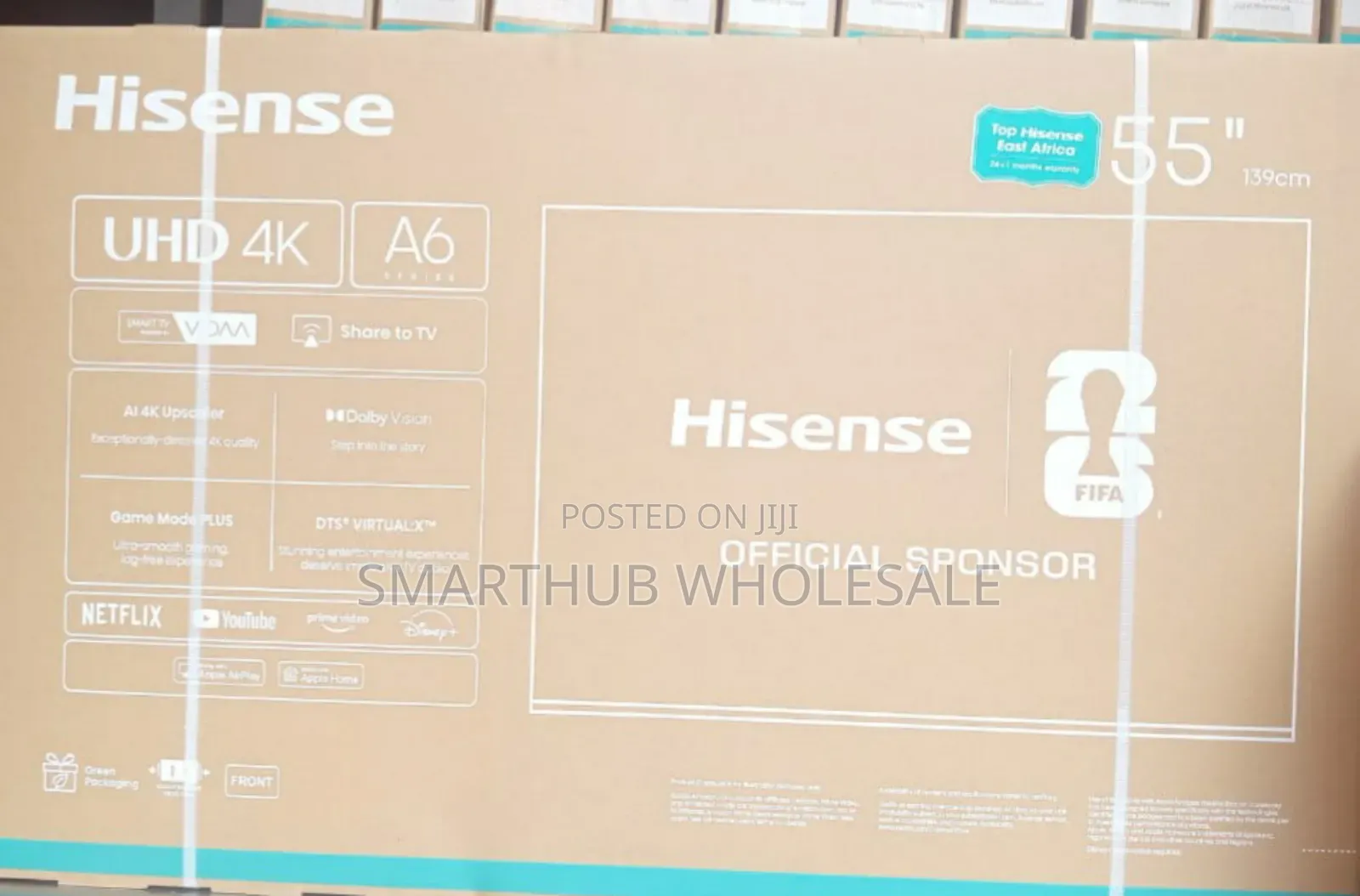 Hisense 55" Inch 55a6n Series Vidaa Smart Uhd Tv,Frameless