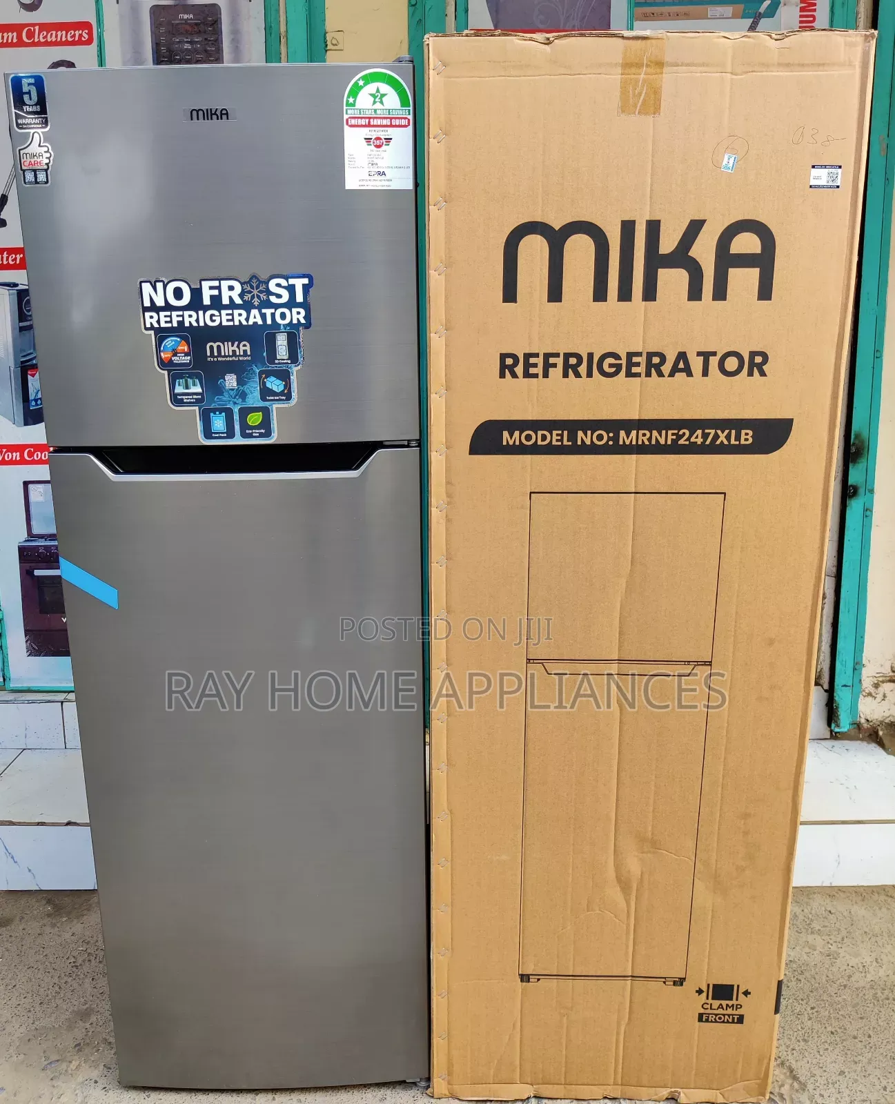 Mika 247litres Double Door Fridge No Frost